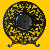 Lenox Kirk Stieff Collection Round Filigree Pewter Clock  - £11.74 GBP