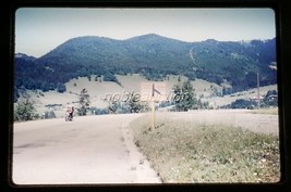 1950s German Road Sign Y Split Route 319 Salzburg, Red-Border Kodachrome Slide - £2.33 GBP