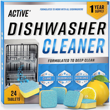 Dishwasher Cleaner and Deodorizer Tablets - 24 Pack Deep Cleaning Descal... - £21.17 GBP+