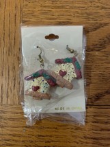 Vintage Christmas Treehouse Earrings - £14.93 GBP