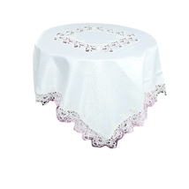 Ecri Square Tablecloth, Ecri Guipiure Lace Border, Rustic Table Decor, 5... - £38.55 GBP