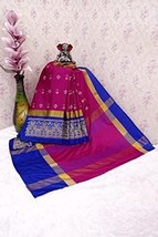Womens Saree Cotton Silk Festival Wedding Party Printed Indian Sari - £11.09 GBP