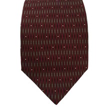 Ziggurat Elegant Men Tie Handmade Silk Mulberry Neckwear Burgundy Gray White Dot - $19.78