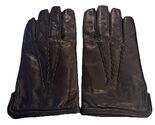 Vintage Sears Leather Cowhide Gloves Lined Men’s Size Med Black Driving ... - $28.49