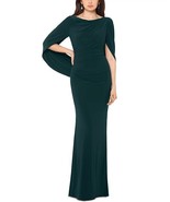 Betsy & Adam Drape-Back Gown Forest Green Size 8 $199 - $98.01