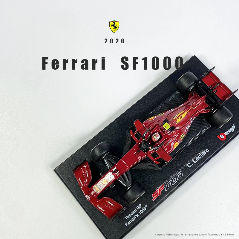 Play Bburago 1:43 Ferrari SF1000 2020 #16 #5 Charles Leclerc Hardcover Alloy Lux - £61.99 GBP