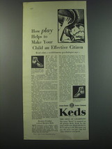 1930 Keds Big Leaguer and Attaboy Shoes Ad - How play helps to make your child  - $18.49