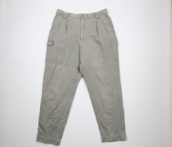 Vintage 90s Eddie Bauer Womens 18 Faded Pleated Tapered Leg Chino Pants ... - $752.89 MXN