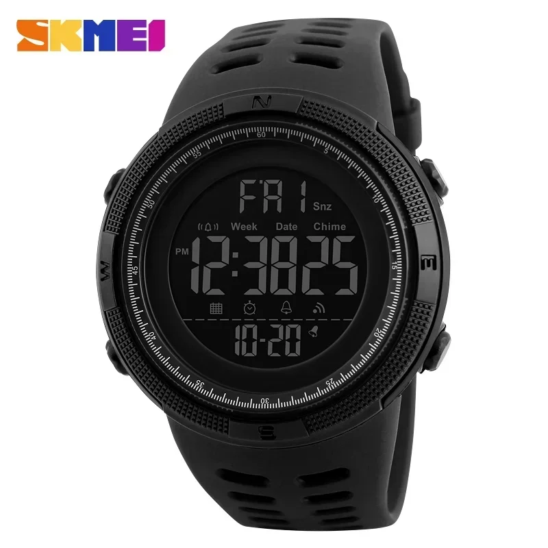 1251 Multifunction Watches Alarm Clock Chrono 5Bar Waterproof Digital Wa... - $18.66