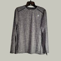 Russell Womens Shirt XL 14-16 DriPower Long Sleeve Moisture Wicking Gray - $13.97