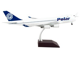 Boeing 747-400F Commercial Aircraft &quot;Polar Air Cargo&quot; White with Blue Tail &quot;Gem - £179.19 GBP