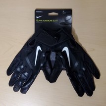Nike Alpha Huarache Elite Size M Baseball Batting Gloves Black White CV0... - $49.98
