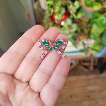 Vintage Christmas Holiday Candy Cane Lapel Brooch Pin - $18.99