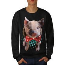 Wellcoda Hippie Pig Cute Animal Mens Sweatshirt, Smart Casual Pullover Jumper - £24.11 GBP+