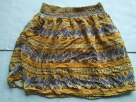 Mossimo Women Mustard Yellow Multicolor Skirt Size Small EUC - £10.12 GBP