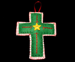  Handcrafted Felt Christmas Cross Ornament - $7.98