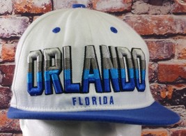 Orlando Florida Embroidered Snapback Hat Blue &amp; White Essencial Collecti... - £5.88 GBP