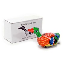 WIND UP DUCK Tin Toy Moving Bird Vintage Style NEW IN BOX Retro Style Li... - £7.15 GBP