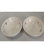 Pair Set of 2 Vintage MCM  Franciscan  Oval Serving Bowls Duet Ceramic Pink - £22.38 GBP