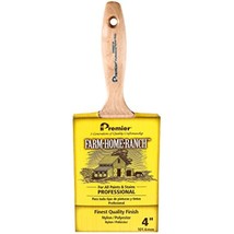 Premier 4&quot; Flat Varnish Brush with Beavertail Wood Handle, Farm-Home-Ranch, - $28.76