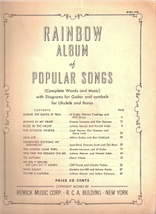 Rainbow Album of Popular Songs Book Two - $10.00