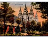 Great Mormon Temple Grounds Salt Lake City Utah UT UNP DB Postcard W22 - $2.92