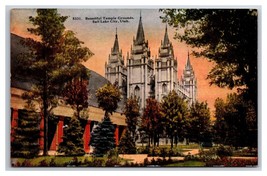 Great Mormon Temple Grounds Salt Lake City Utah UT UNP DB Postcard W22 - £2.32 GBP