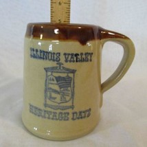 Illinois Valley - Heritage Days - Stoneware Crock Brown Drip Stein Mug - £5.26 GBP