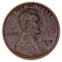 1917-D 1C Lincoln Cent in XF Extra Fine Condition, Brown Color, Strong Detail - £35.03 GBP
