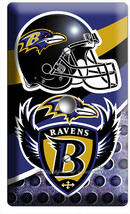 Baltimore Ravens Football Team Light Dimmer Cable Wall Plate Man Cave Room Decor - £9.40 GBP