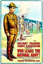 Who Leads National Army - Military - 1917 - World War I - Recruitment Poster - $9.99+