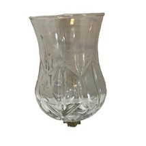 Homco Home Interior Clear Cut Glass Single Candle Votive Globe 5.5" Tall Vintage - $9.46