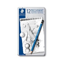 Staedtler 100 G12 S Mars Lumograph Pencils 8B-2H - Soft Grades, Tin of 12  - $33.00