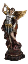 Armageddon War Archangel Saint Michael With Sword Trampling On Satan Fig... - $38.99