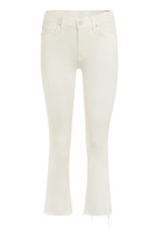 NWT Mother High Waisted Rascal Ankle Fray in Chalk It Up Ivory Stretch Jeans 31 - £96.38 GBP