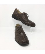 JOHNSTON &amp; MURPHY Shuler Oxford Bicycle Toe Mens Brown Pebbled Leather S... - $624.51 MXN