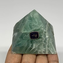 219.1g, 2&quot;x2.4&quot; Natural Green Fluorite Pyramid Crystal Gemstone @Mexico, B18616 - £17.90 GBP