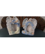 Pair Of Porcelain Picture Frames-Angels Watching Over Baby And Children - £5.50 GBP
