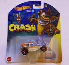 Hot Wheels Character Cars Crash Bandicoot 2023 Diecast 1:64 Scale Car Mattel - £7.19 GBP