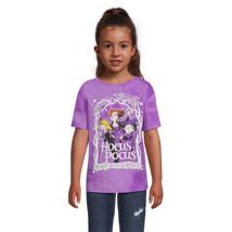 Hocus Pocus Girls Halloween Graphic T-Shirt, Size L (10-12) Color Purple - £15.76 GBP