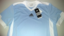 New Adidas Clima Lite TABELA II Light Blue Design Soccer Jersey #E19933 ... - £19.75 GBP