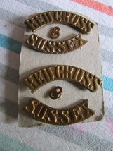 WW1 8 Sussex Red Cross Collar Insignia Pair - $36.57