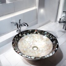 Mop & Abalone Shell Gemstone Wash Basin Round Kitchen Vessel Sink Vanity... - $681.45+ Mop & Abalone Shell Gemstone Wash Basin Round Kitchen Vessel Sink Vanity... - $681.45+