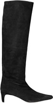 Staud women wally suede pull on high boots in Black - size 7 - £338.05 GBP