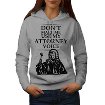 Wellcoda Lawyer Attorney Womens Hoodie, Voice Power Casual Hooded Sweatshirt - £29.12 GBP
