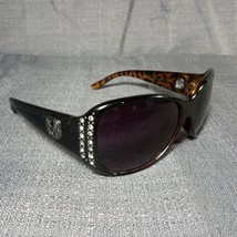 Piranha 21/#81582 Women&#39;s Sunglasses Brown Black Tortoise Oval Rhineston... - £15.65 GBP