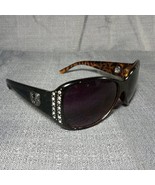 Piranha 21/#81582 Women&#39;s Sunglasses Brown Black Tortoise Oval Rhineston... - £15.69 GBP