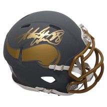 Adrian Peterson Autographed Vikings Slate Mini Speed Helmet Beckett - $217.89