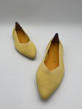 NWOB Rothy’s “THE POINT” Bright Yellow Knit Pointed Toe Slip On Flats Womens 8.5 - £48.11 GBP