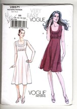 Very Easy Vogue Misses Dress Size 14 2009 Sewing Pattern - £5.85 GBP